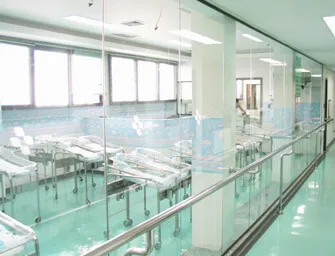 Divisória em vidro temperado